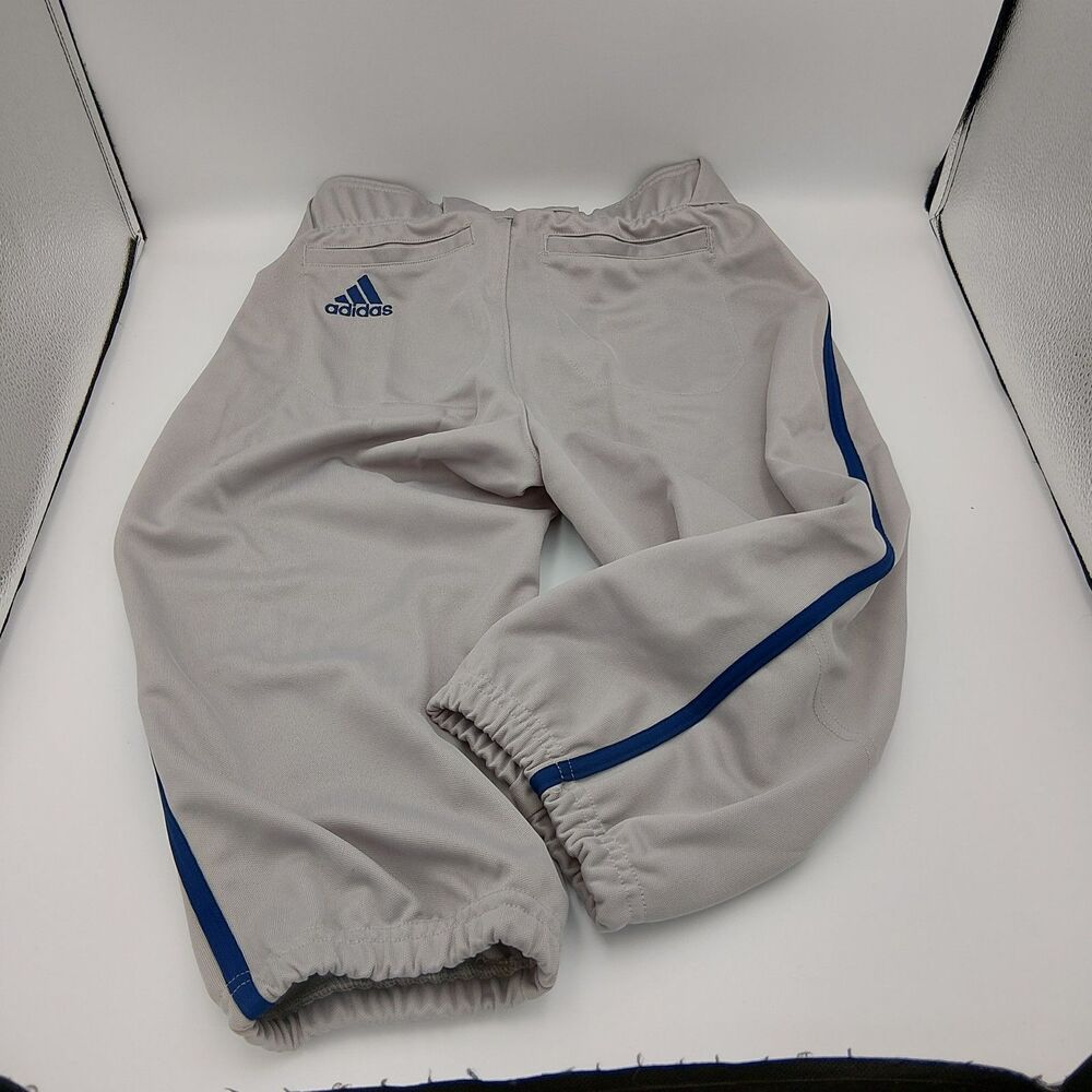 Adidas Youth Icon Pro Piped Baseball Pants – Grey/Navy – Size Large (13-14Y) NWT